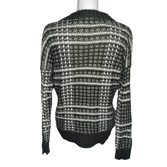 Romeo & Juliet Couture Acrylic Pullover SZ Small Green White Holiday Christmas - Picture 3 of 5
